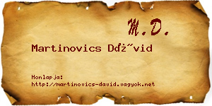 Martinovics Dávid névjegykártya